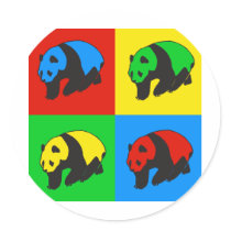 Pop Art Panda Sticker