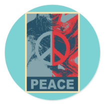 POP ART Peace Symbol stickers by Scarebaby POP ART Peace Symbol stickers