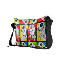 Pop Art Pit Bull Courier Bags