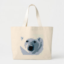 Pop Art Polar Bear Canvas Bags