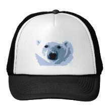 Pop Art Polar Bear Hats