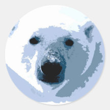 Pop Art Polar Bear Sticker
