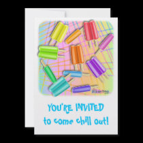 Pop Art Pop-sicles Invitations