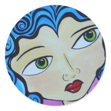 Pop Art Punk Girl Sticker sticker