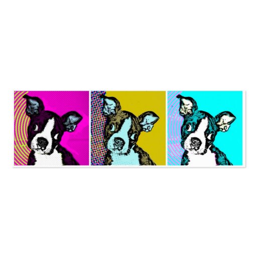 Pop Art Puppy Business Card Templates (front side)