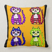 Pop Art Pussycat Pillow by Katie Pfeiffer pillows