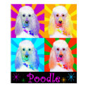 Pop Art Quad Miniature Poodle posters by malibuitalian Pop Art Quad Miniature Poodle posters