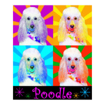 Pop Art Quad Miniature Poodle posters