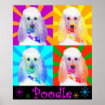 Pop Art Quad Miniature Poodle posters