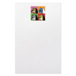 Pop Art Quilt Dog Personalized Stationery