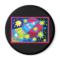 Pop Art Rocket magnets