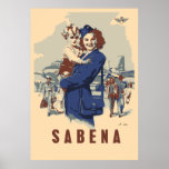 Pop art Sabena Ex Belgian Airlines posters