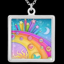 Pop Art Sixties Sky necklaces