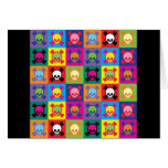Pop Art Skull Greeting Cards