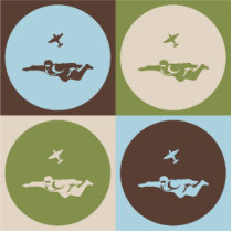 Pop Art Skydiving photo sculptures by busybrain Pop Art Skydiving photo sculptures