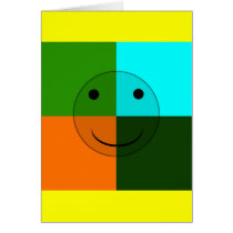 Pop art smiley cards