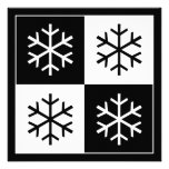 Pop Art Snowflakes Custom Invitation