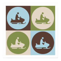 Pop Art Snowmobiling posters by busybrain Pop Art Snowmobiling posters