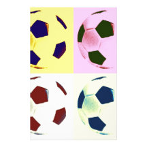 Pop Art Soccer Balls Stationery