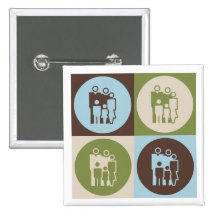 Pop Art Social Work Pinback Buttons