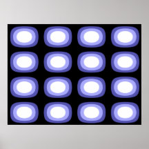 Pop Art Soft Blue Blobs Poster