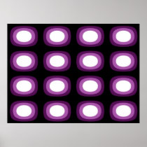 Pop Art Soft Violet Blobs Print