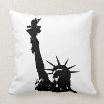 Pop Art Statue of Liberty American MoJo Pillow