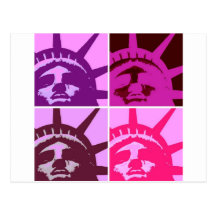 Pop Art Statue of Liberty Postcards
