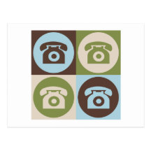Pop Art Telephones Postcard
