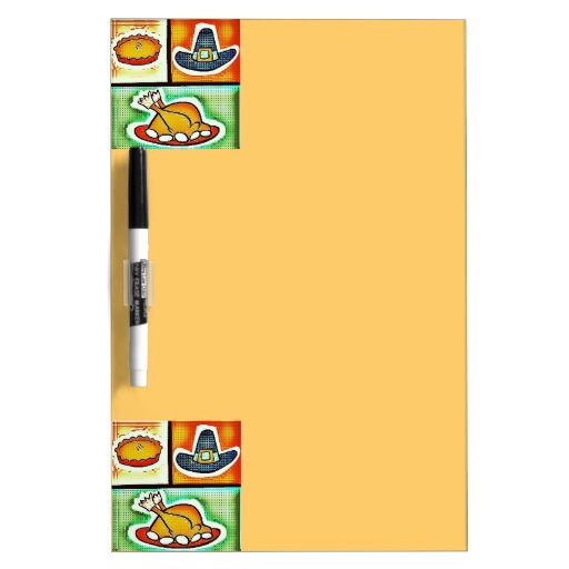 Pop Art Thanksgiving Dinner Dry Erase Board Zazzle