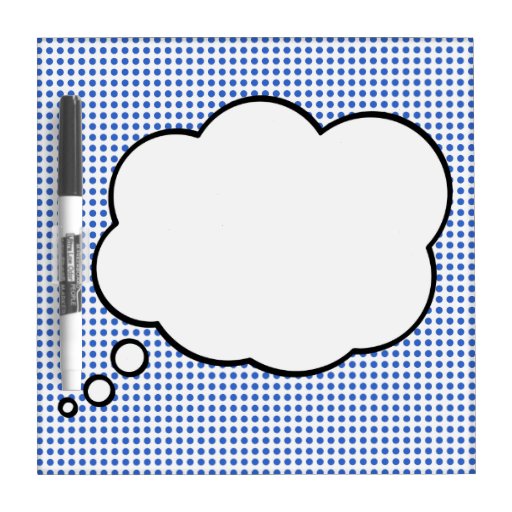 Pop Art Thought Bubble Dry Erase Board Zazzle