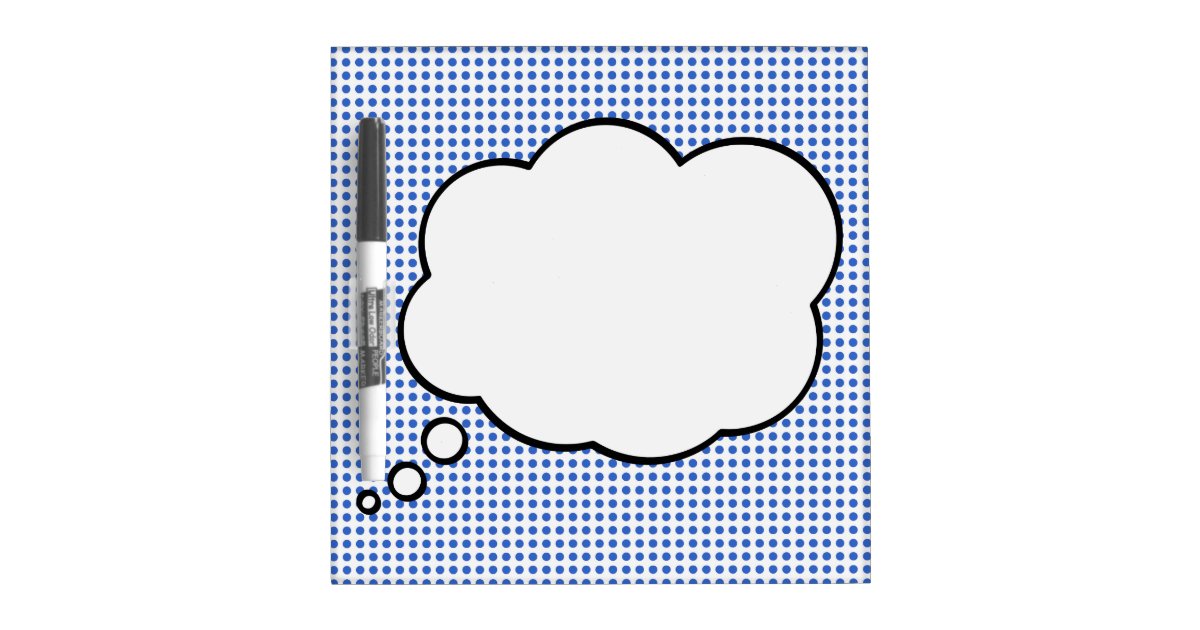 Pop Art Thought Bubble Dry Erase Board Zazzle