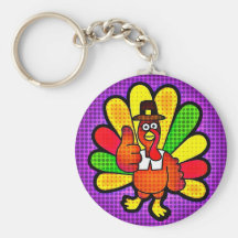 Pop Art Tom Turkey Key Chain