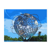 Pop Art Unisphere postcards by TominPok Pop Art Unisphere postcards