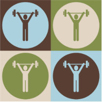 Pop Art Weight Lifting photo sculptures by busybrain Pop Art Weight Lifting photo sculptures