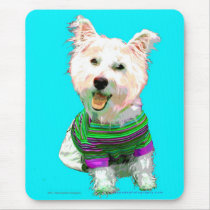 POP ART Westie mousepads by reneespade POP ART Westie mousepads