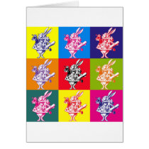 Pop Art White Rabbit cards