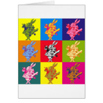 Pop Art White Rabbit Full Colour cards
