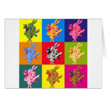 Pop Art White Rabbit Full Colour cards
