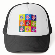 Pop Art White Rabbit Trucker Hat