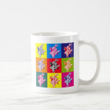 Pop Art White Rabbit Mug