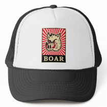 Pop Art Wild Boar Trucker Hats