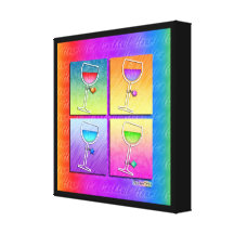 POP ART WINE Gallery Wrapped Canvas