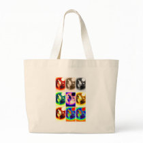 Pop Art Wolf Tote Bags