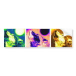 Pop Art Wolf Bumper Sticker