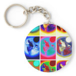 Pop Art Wolf Keychains