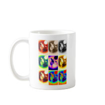 Pop Art Wolf Coffee Mugs