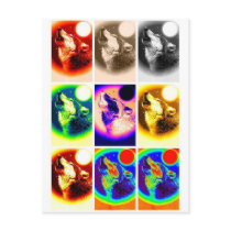 Pop Art Wolf Post Card