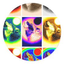 Pop Art Wolf Sticker