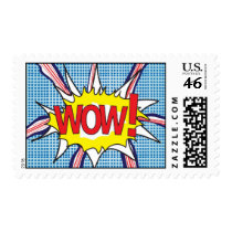 pop art wow postage stamps